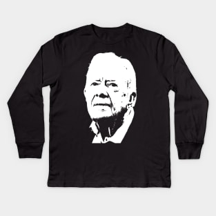 Jimmy Carter portrait Kids Long Sleeve T-Shirt